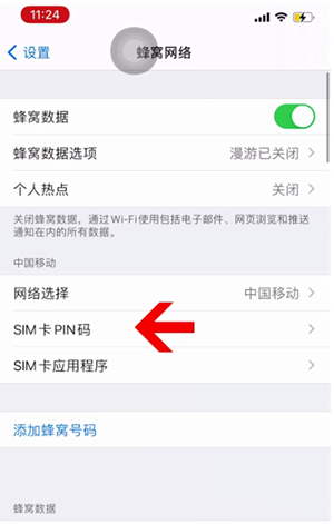 华南热作学院苹果14维修网分享如何给iPhone14的SIM卡设置密码 