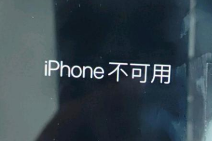 华南热作学院苹果服务网点分享锁屏界面显示“iPhone 不可用”如何解决 